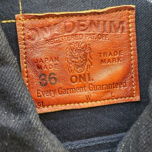 ONI Denim Denim Jacket Type II Double Indigo Overdyed Trucker Men’s Size 36 - Picture 5 of 13